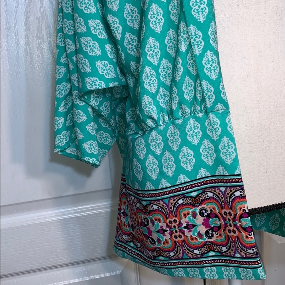 Kimono-multi colored geo print - Picture 5 of 8